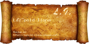 Lépold Ilona névjegykártya
